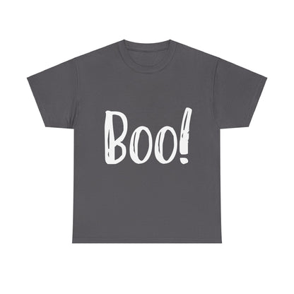 Unisex Heavy Cotton Tee - Boo White Print