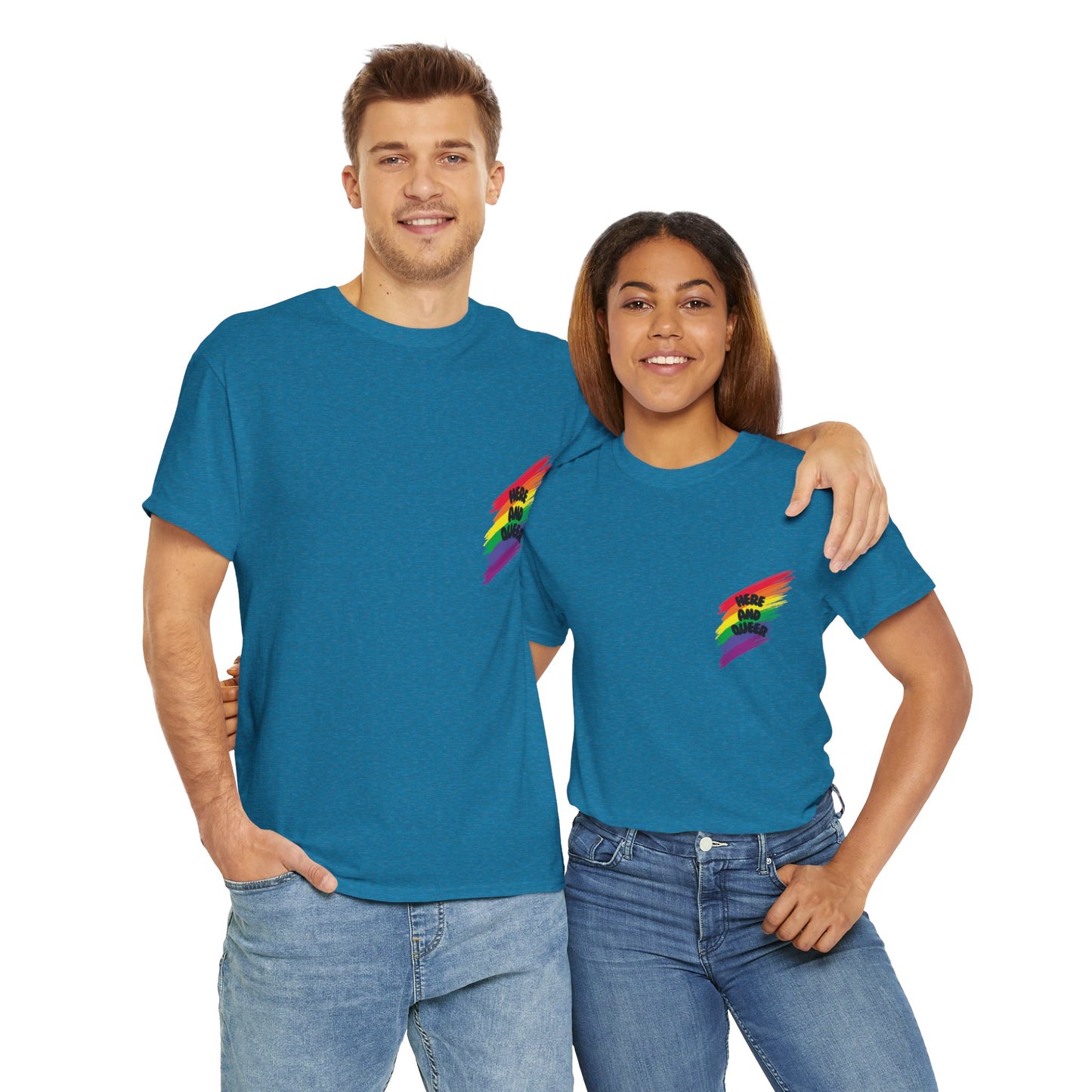 Unisex Heavy Cotton Tee - Here And Queer Mini