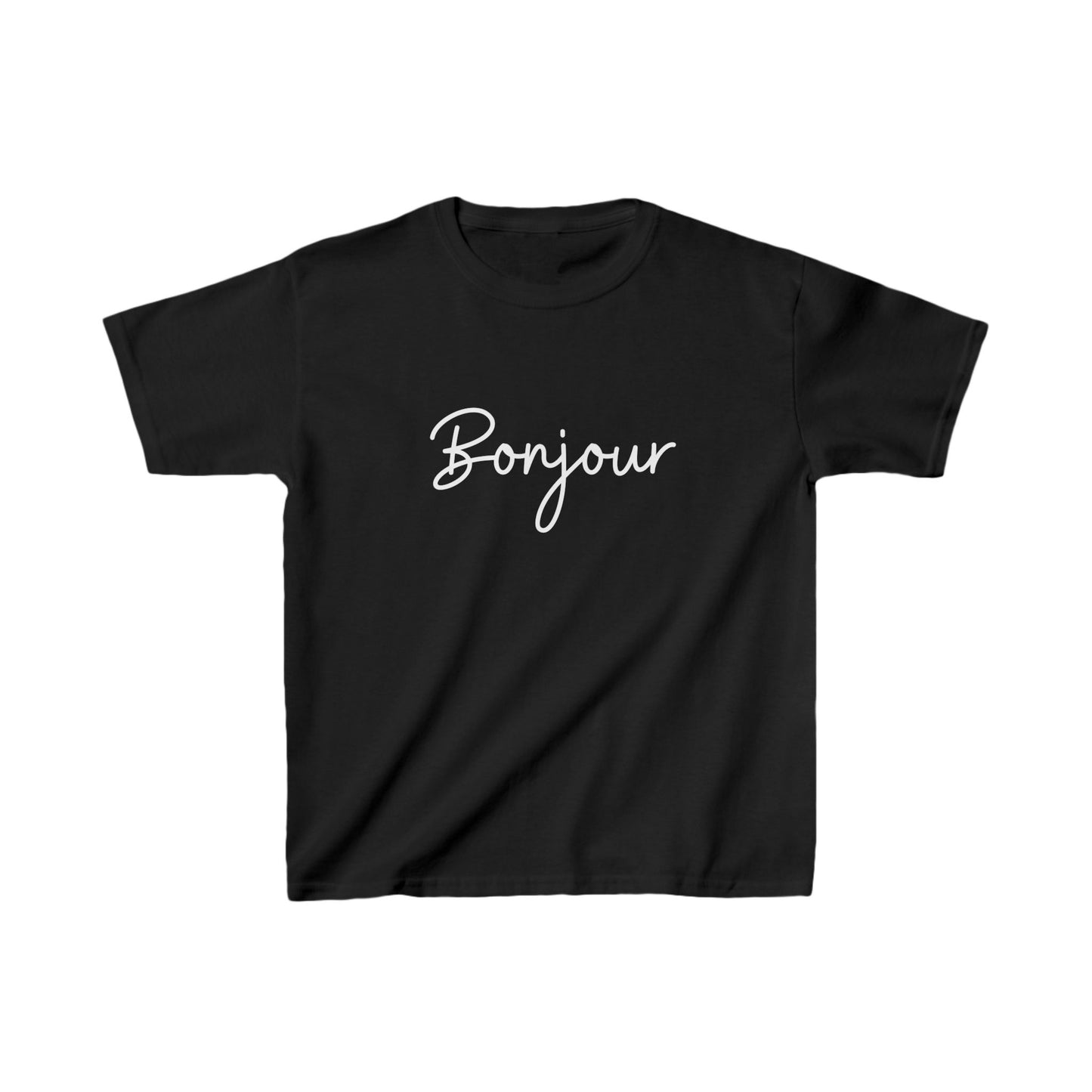 "Bonjour" & "Au Revoir" (French Greetings) Kids Heavy Cotton™ Tee