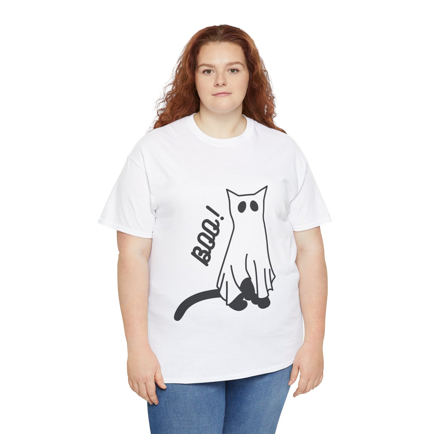 Unisex Heavy Cotton Tee - Boo Cat