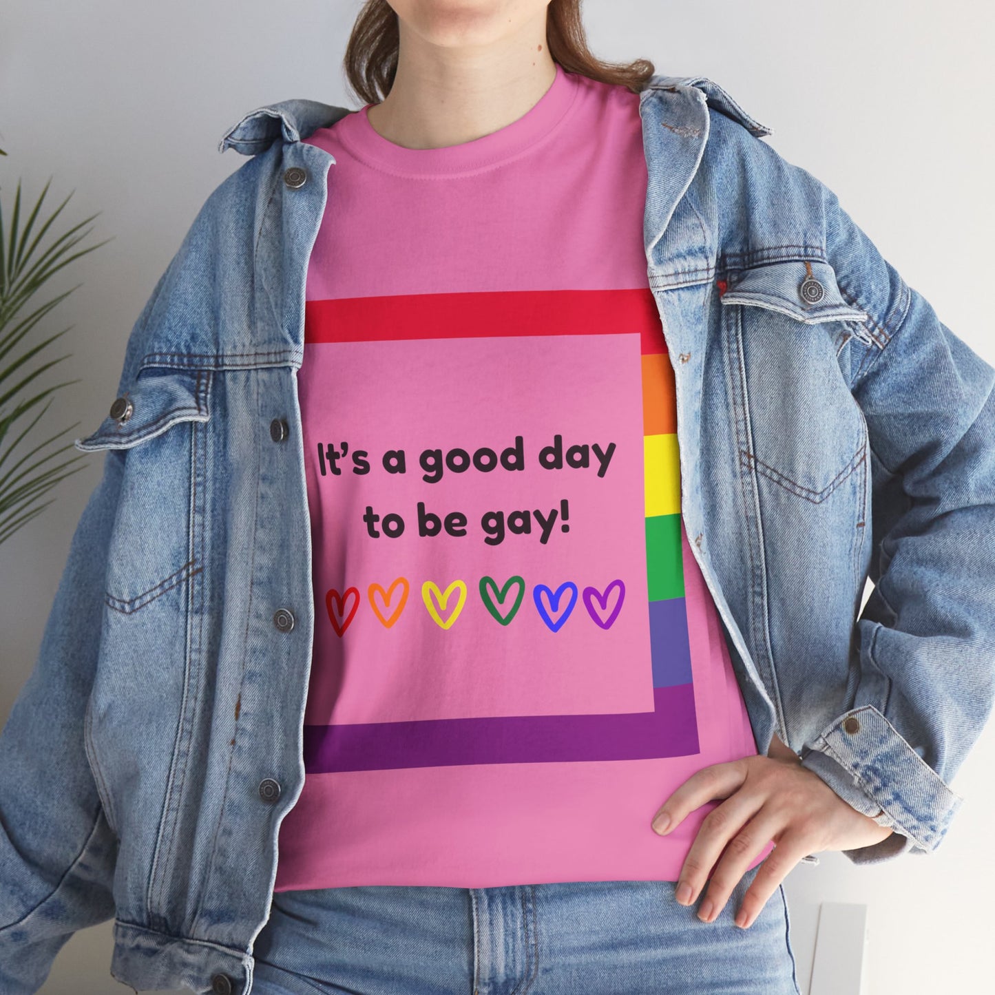 Unisex Heavy Cotton Tee - Good Day To Be Gay