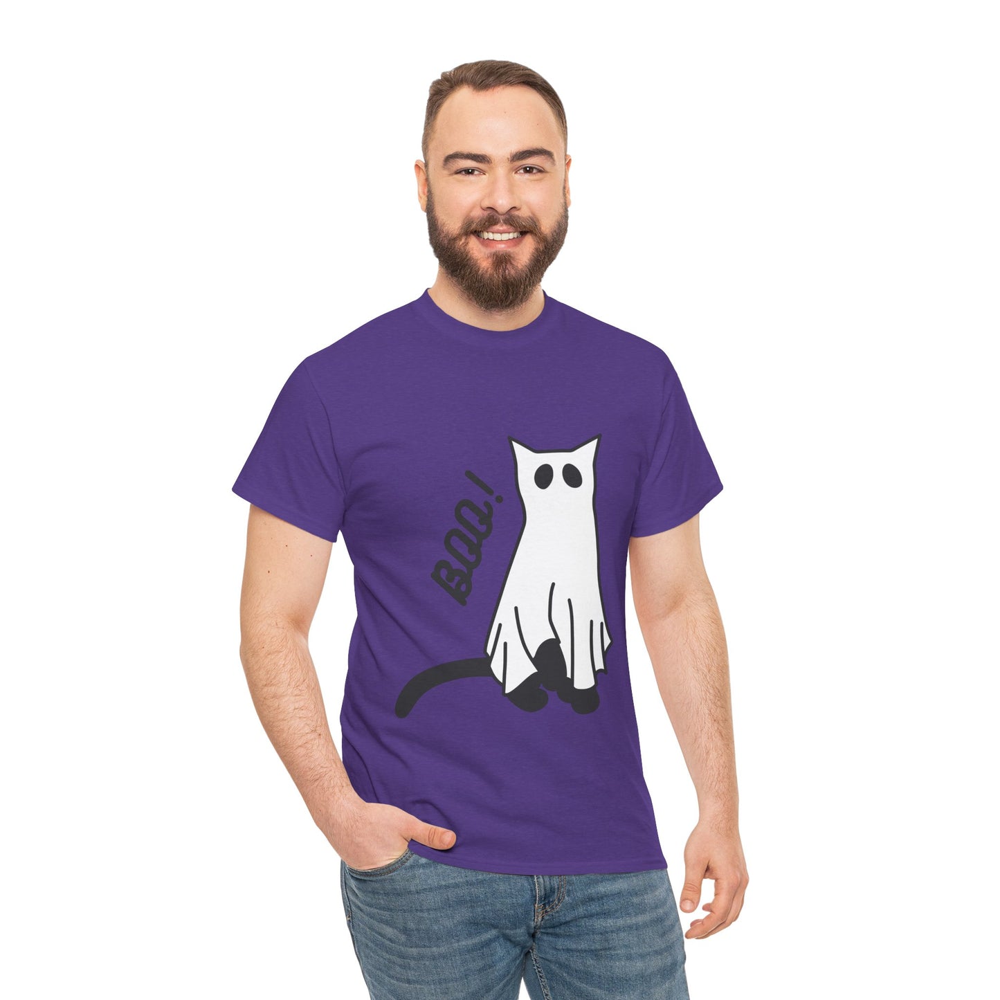 Unisex Heavy Cotton Tee - Boo Cat