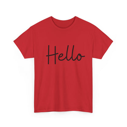 "Hello" (English Greeting) Unisex Heavy Cotton Tee