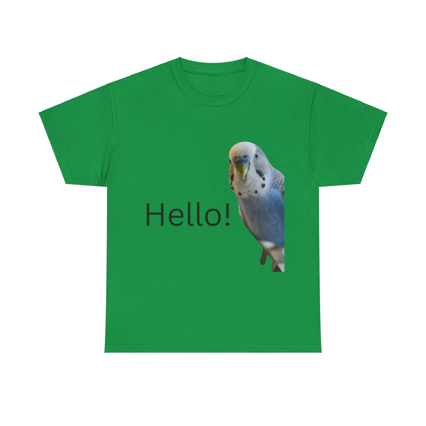 Hello Budgie T-shirt for Budgie lovers and bird enthusiasts.