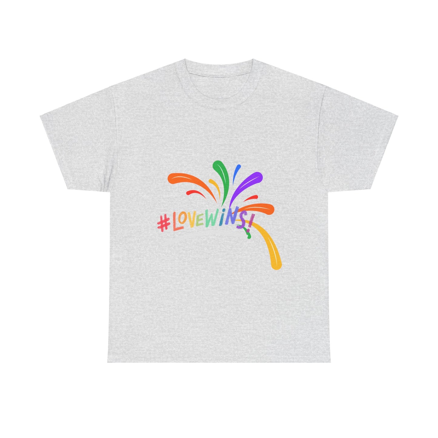 Unisex Heavy Cotton Tee - Love Wins Splatter