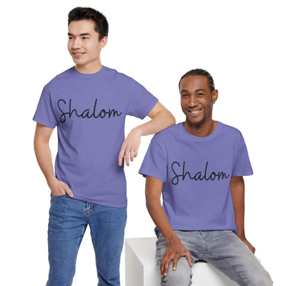 "Shalom" (Hebrew Greeting) Unisex Heavy Cotton Tee