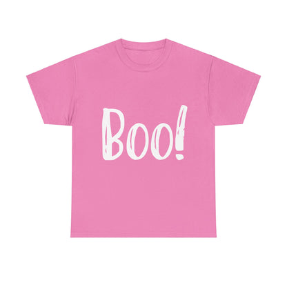 Unisex Heavy Cotton Tee - Boo White Print