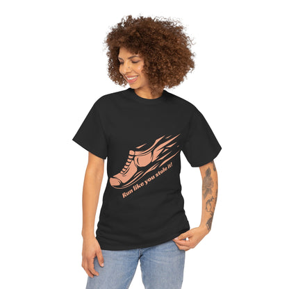 Unisex Heavy Cotton Tee - Run Like You Stole It