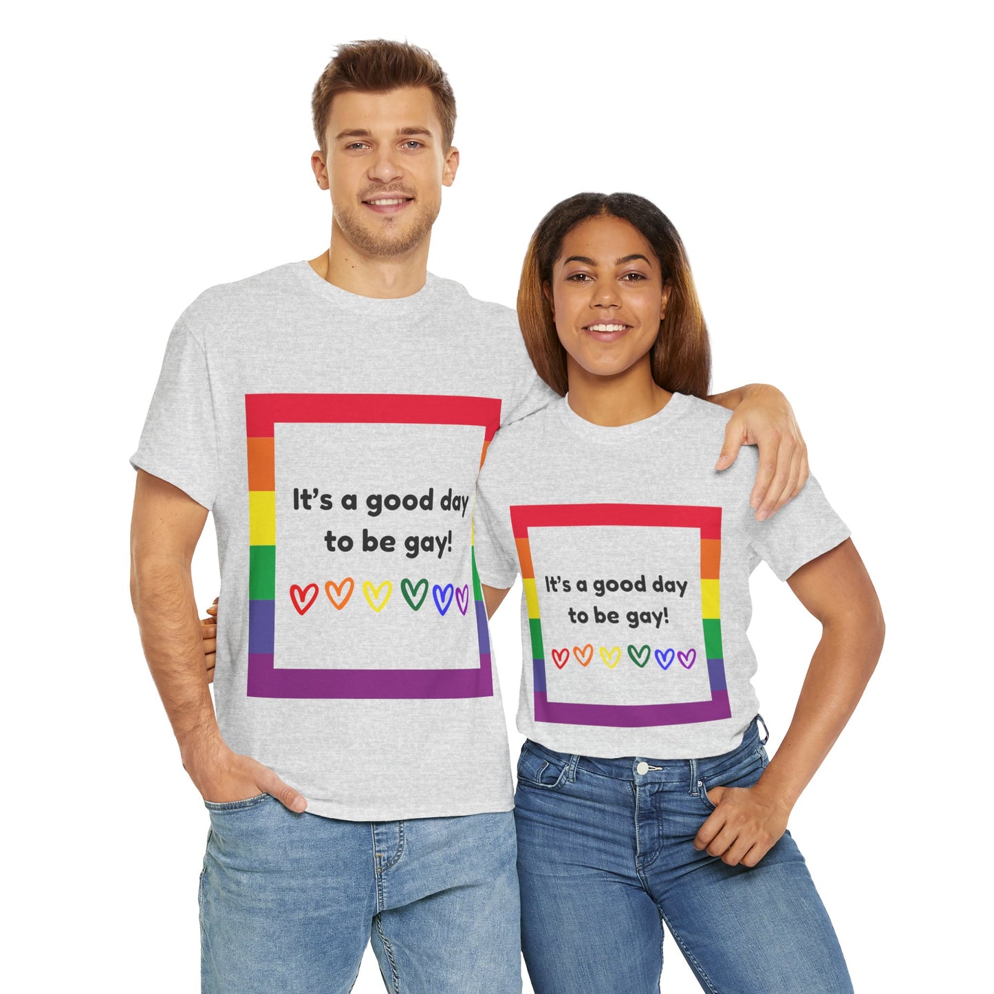 Unisex Heavy Cotton Tee - Good Day To Be Gay