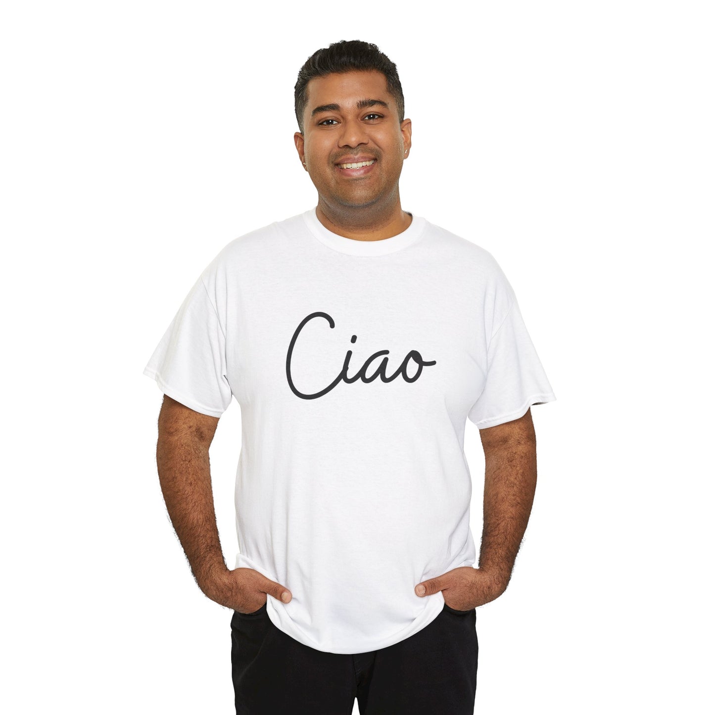 "Ciao" (Italian Greetings) Unisex Heavy Cotton Tee