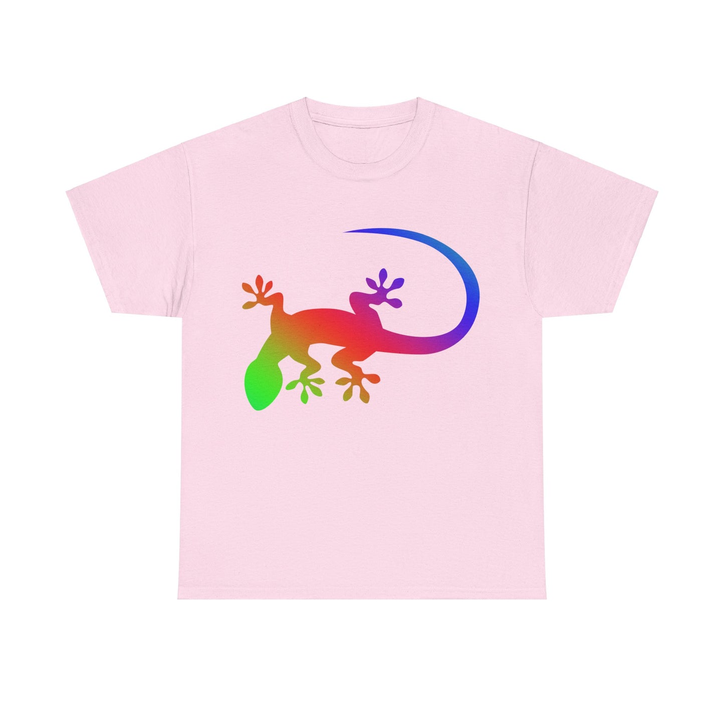 vibrant animal lover t-shirt with colourful rainbow gecko outline. Great for as a gift. Great for wildlife adventures.