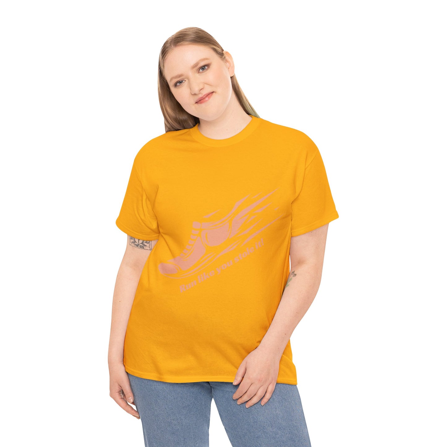 Unisex Heavy Cotton Tee - Run Like You Stole It