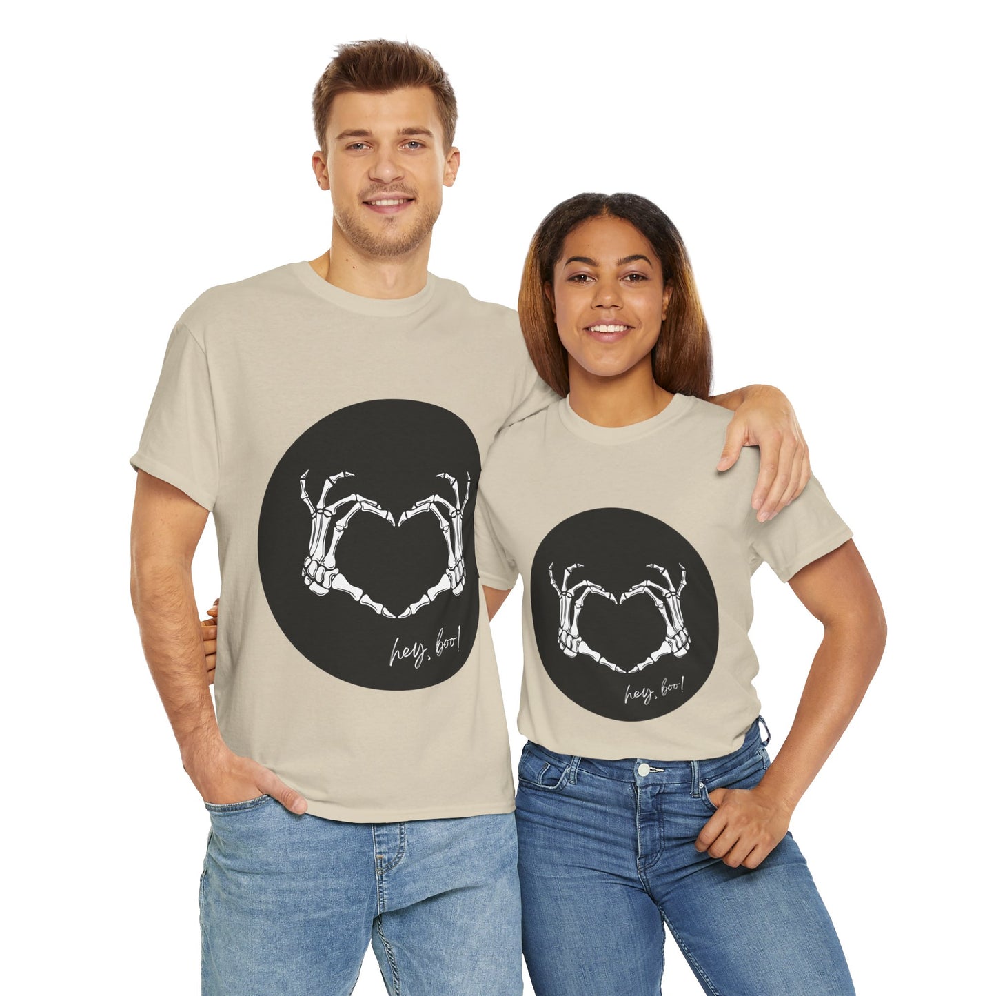 Unisex Heavy Cotton Tee - Skeleton Boo