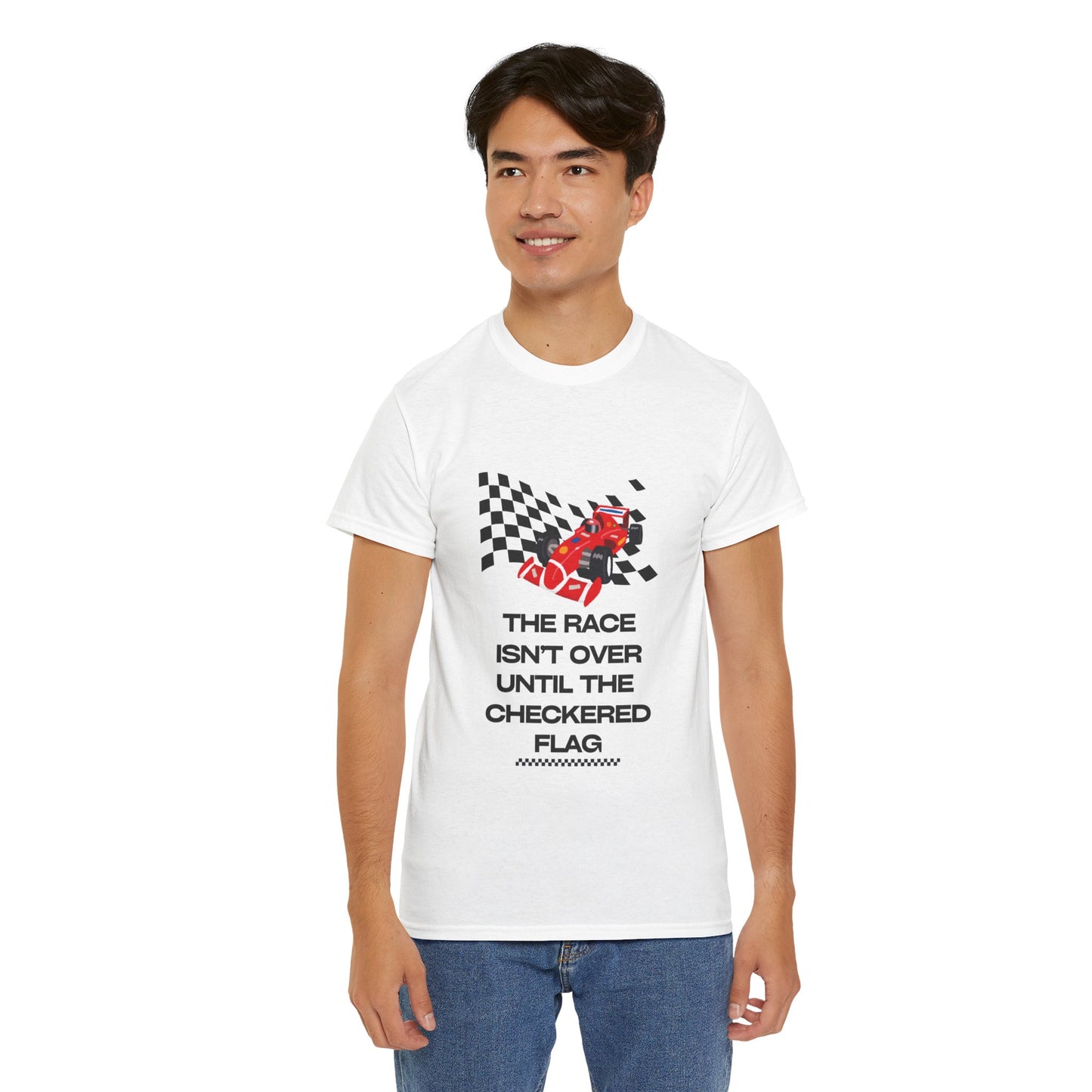 Unisex Heavy Cotton Tee - Checkered Flag