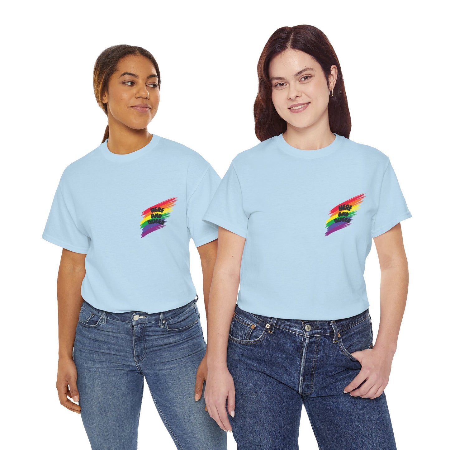 Unisex Heavy Cotton Tee - Here And Queer Mini