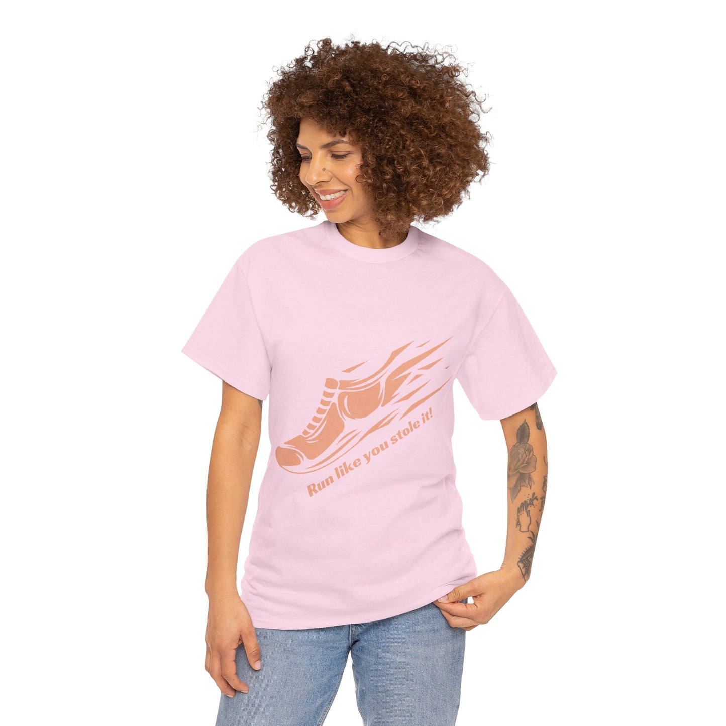 Unisex Heavy Cotton Tee - Run Like You Stole It