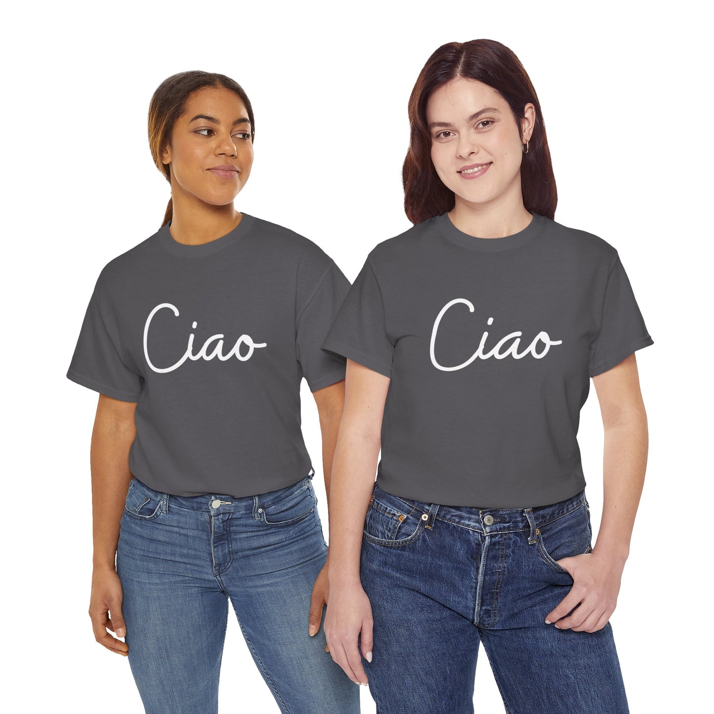 "Ciao" & "Arrivederci" (Italian Greetings) Unisex Heavy Cotton Tee