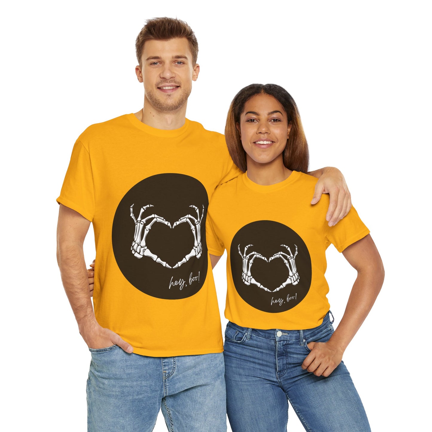 Unisex Heavy Cotton Tee - Skeleton Boo