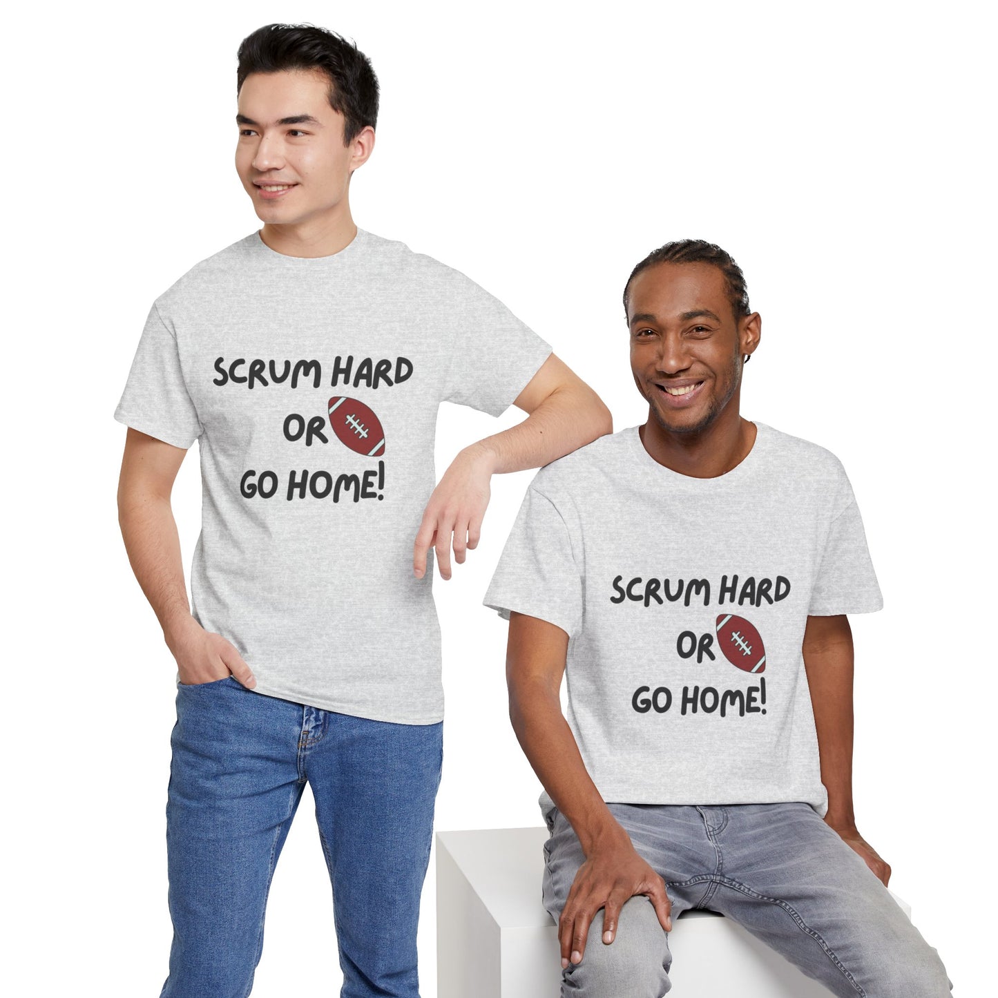 Unisex Heavy Cotton Tee - Scrum Hard Or Go Home