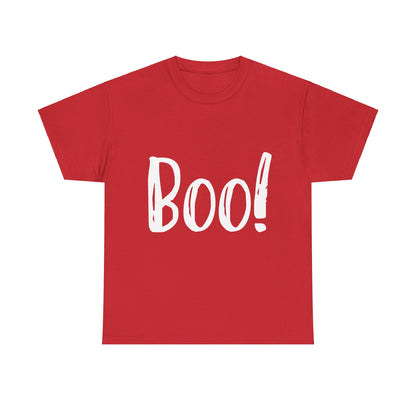 Unisex Heavy Cotton Tee - Boo White Print