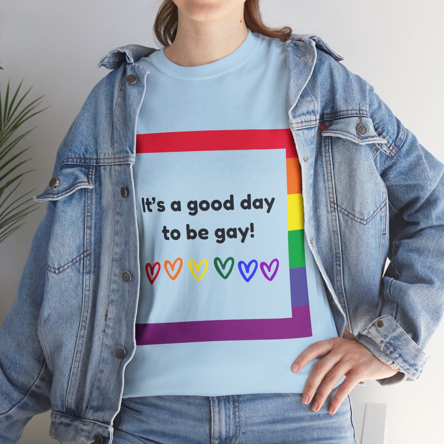 Unisex Heavy Cotton Tee - Good Day To Be Gay