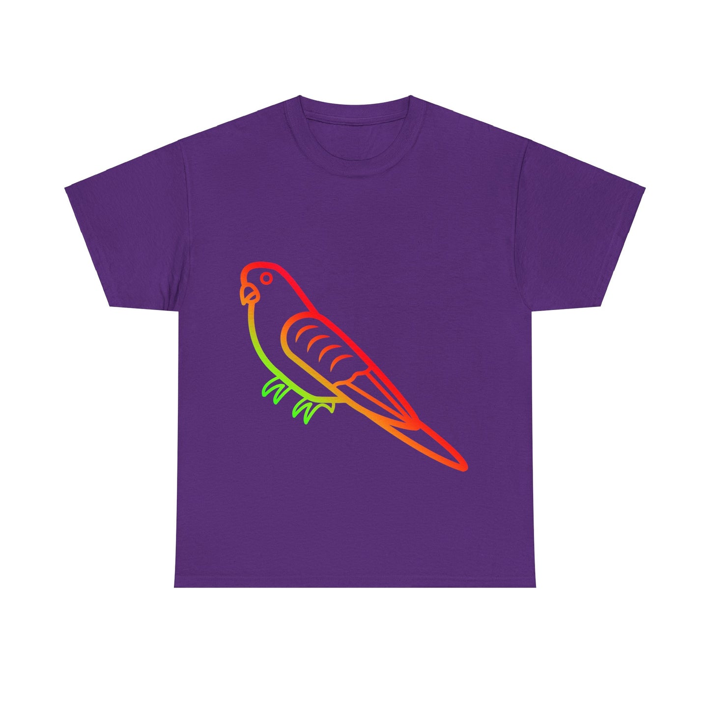 Vibrant Budgie Rainbow T-Shirt that exudes a playful and colorful vibe. Perfect for animal lovers, festival-goers, and anyone who wants to add a pop of fun to their wardrobe. Ideal for Pride Month, music festivals, and casual outings.