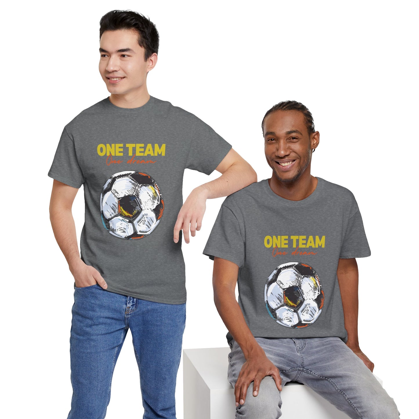 Unisex Heavy Cotton Tee - One Team, One Dream