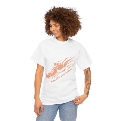 Unisex Heavy Cotton Tee - Run Like You Stole It