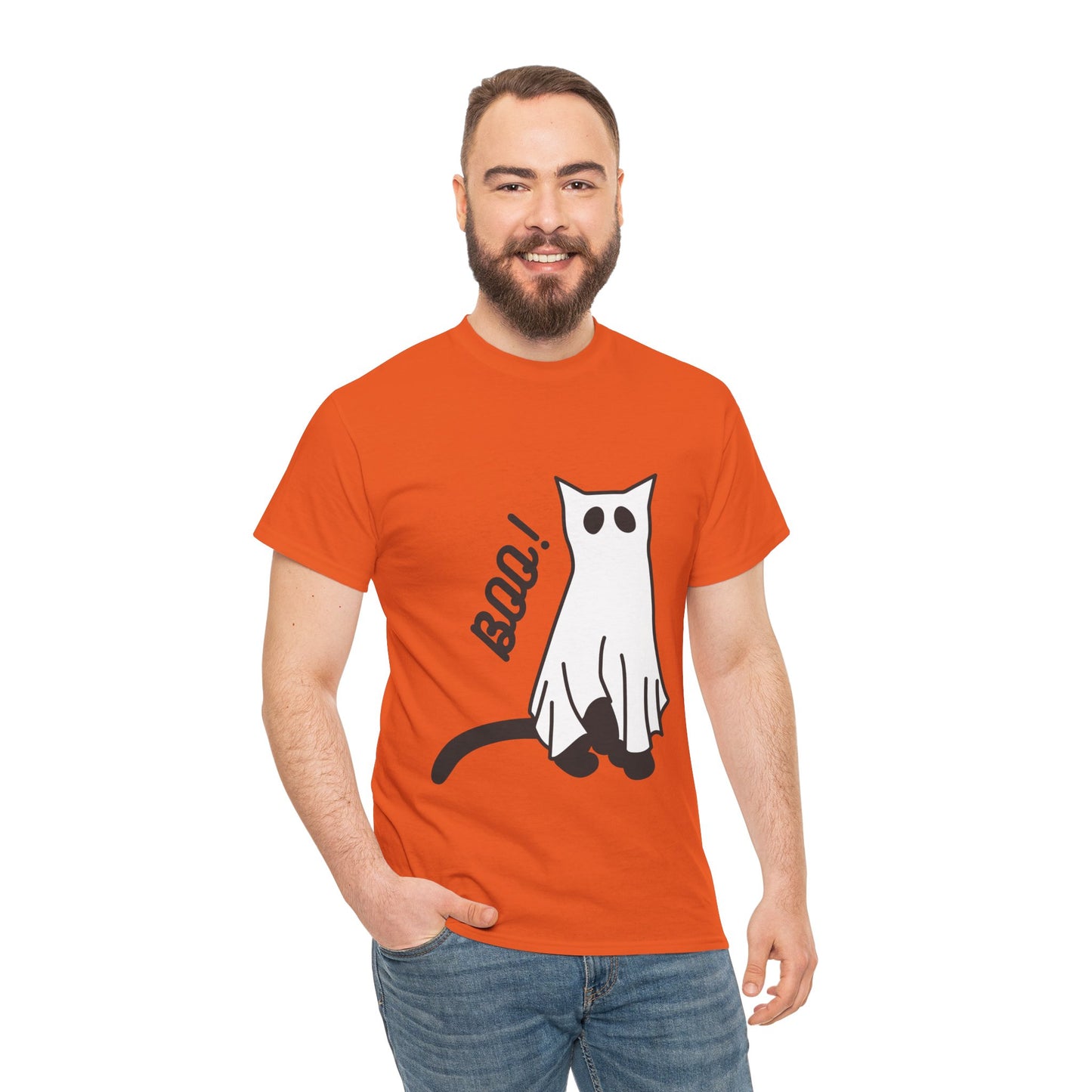 Unisex Heavy Cotton Tee - Boo Cat