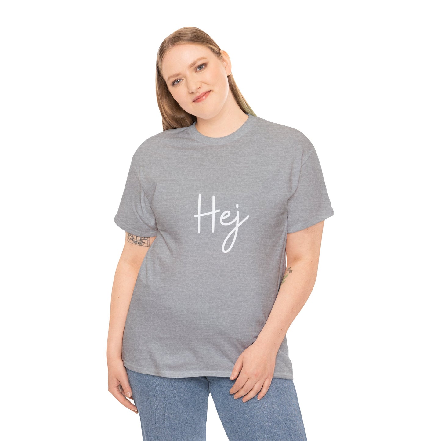 "Hej" & "Farvel" (Danish Greetings) Unisex Heavy Cotton Tee