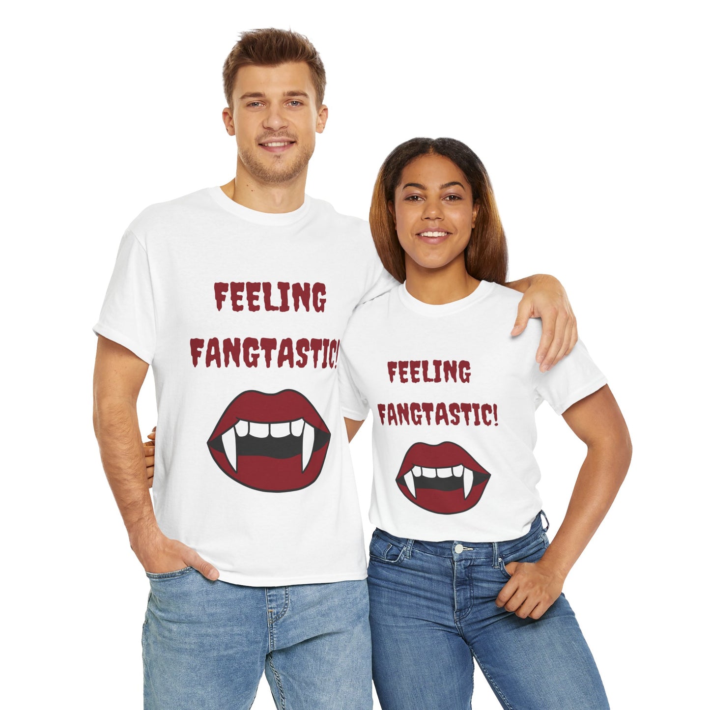 Unisex Heavy Cotton Tee - Feeling Fangtastic