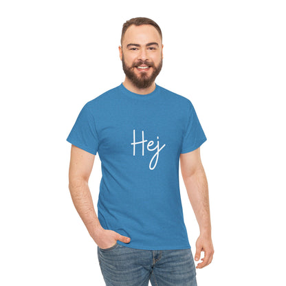 "Hej" & "Farvel" (Danish Greetings) Unisex Heavy Cotton Tee