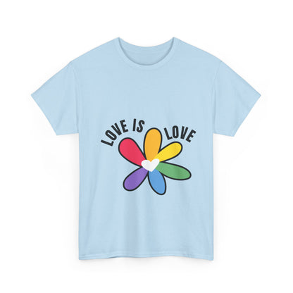 Unisex Heavy Cotton Tee - Rainbow Flower