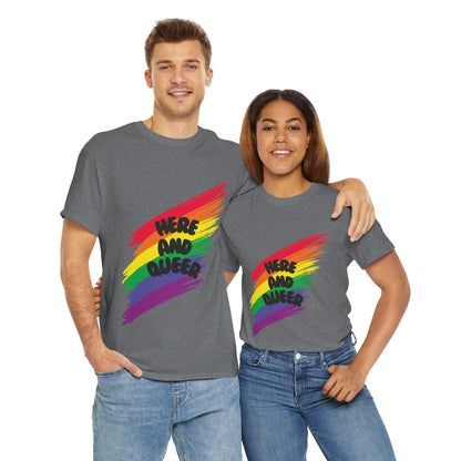 Unisex Heavy Cotton Tee - Here And Queer