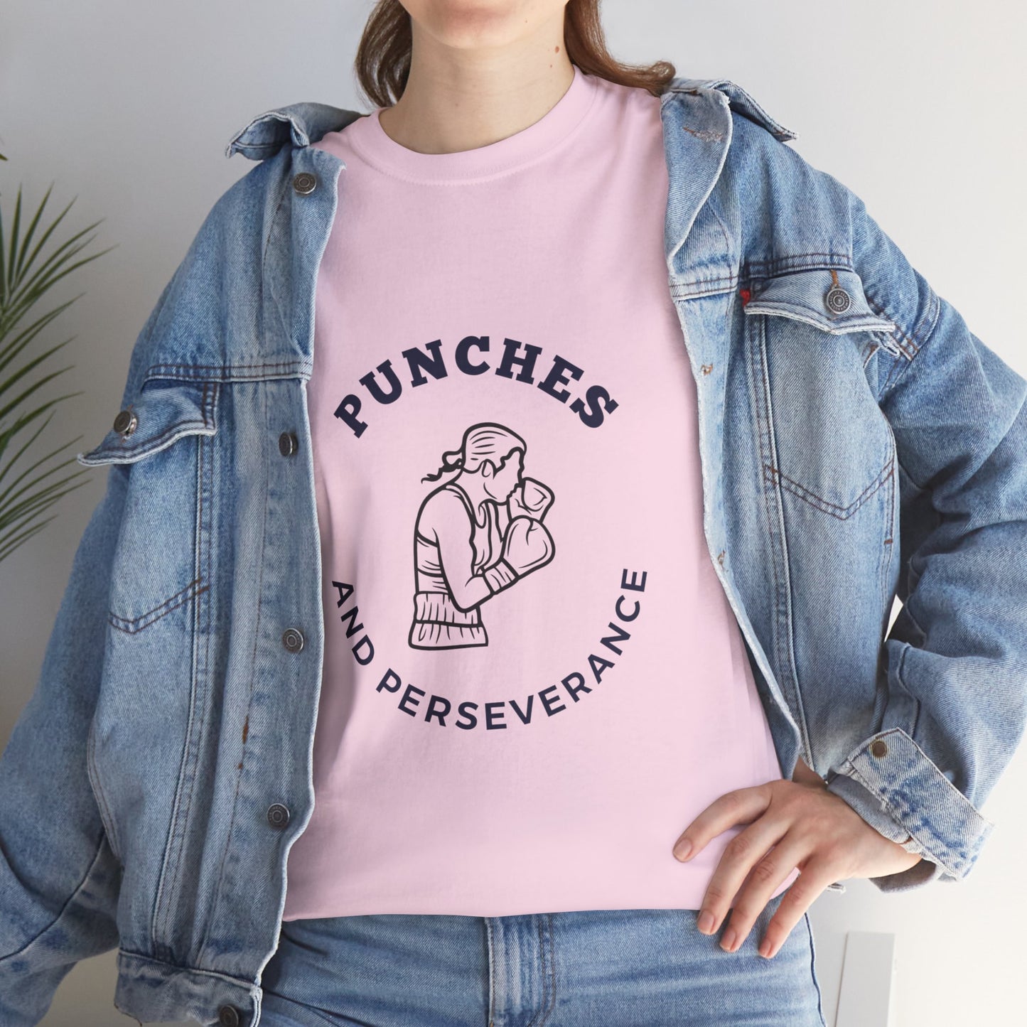 Unisex Heavy Cotton Tee - Punches And Perseverance Woman