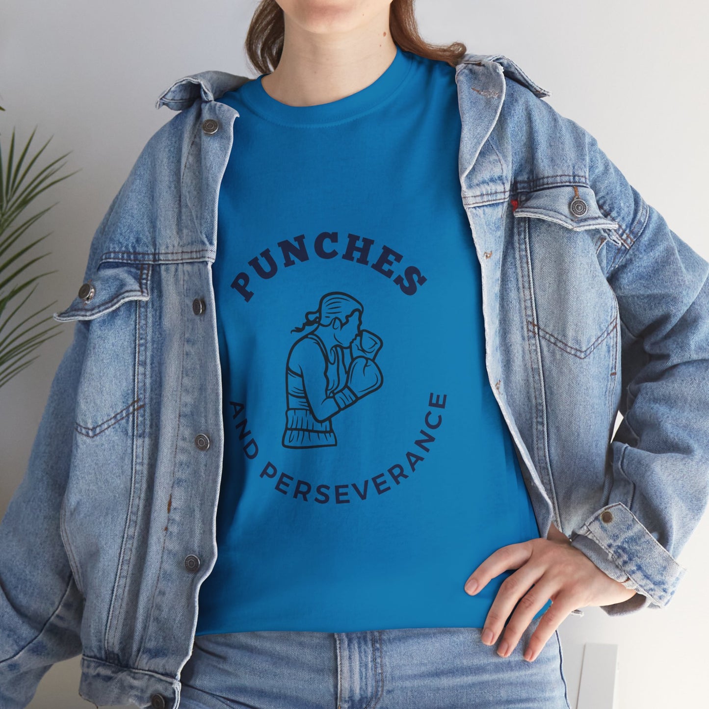 Unisex Heavy Cotton Tee - Punches And Perseverance Woman