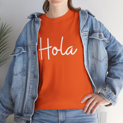 "Hola" & "Hasta Luego" (Spanish Greetings) Unisex Heavy Cotton Tee