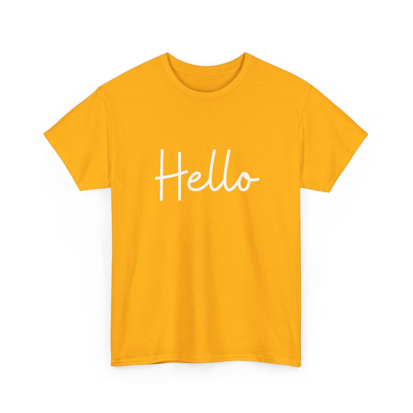 "Hello" (English Greeting) Unisex Heavy Cotton Tee