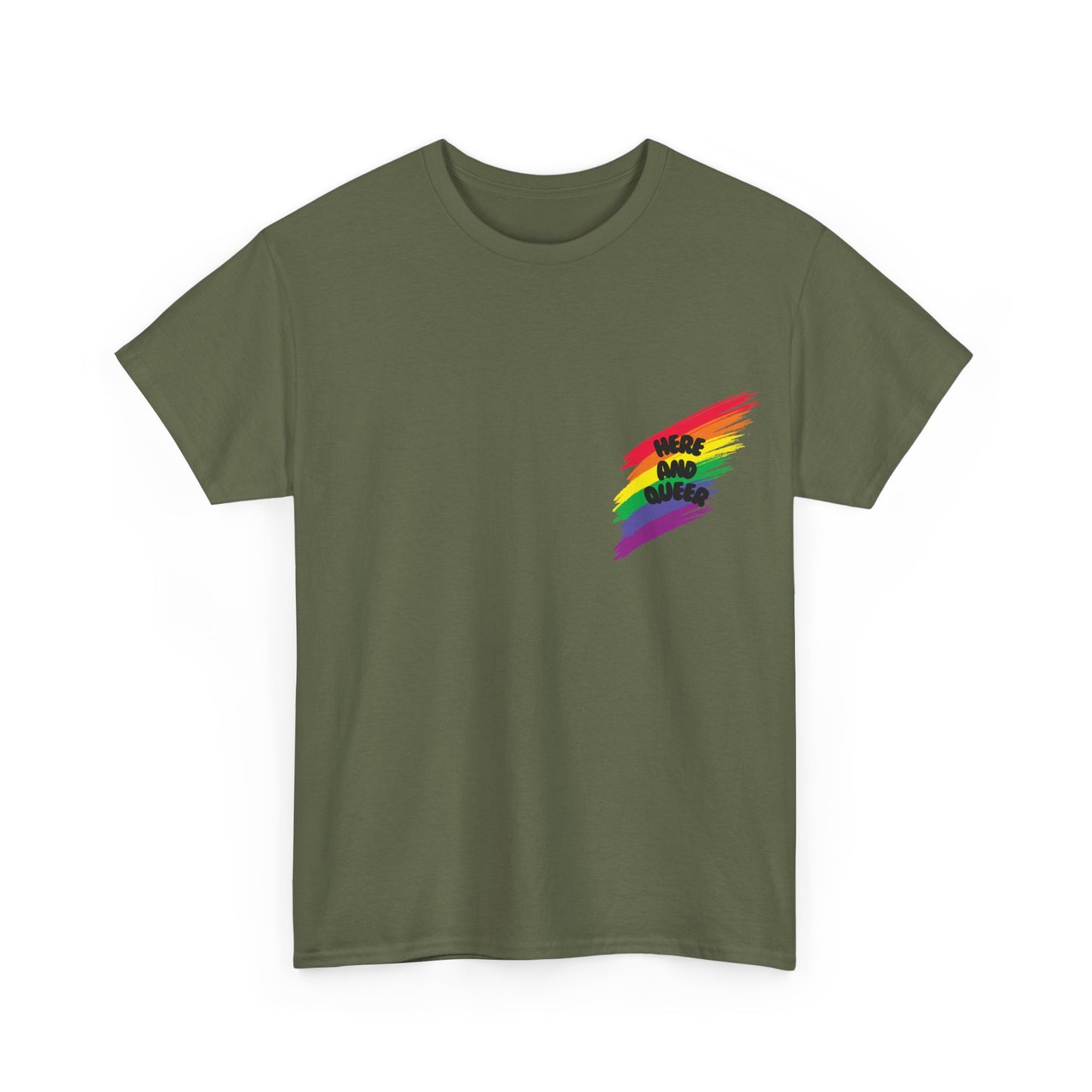 Unisex Heavy Cotton Tee - Here And Queer Mini