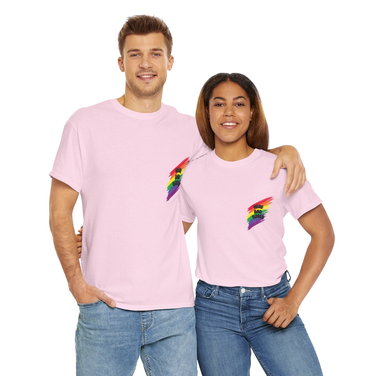 Unisex Heavy Cotton Tee - Here And Queer Mini