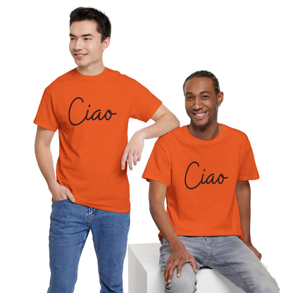 "Ciao" (Italian Greetings) Unisex Heavy Cotton Tee