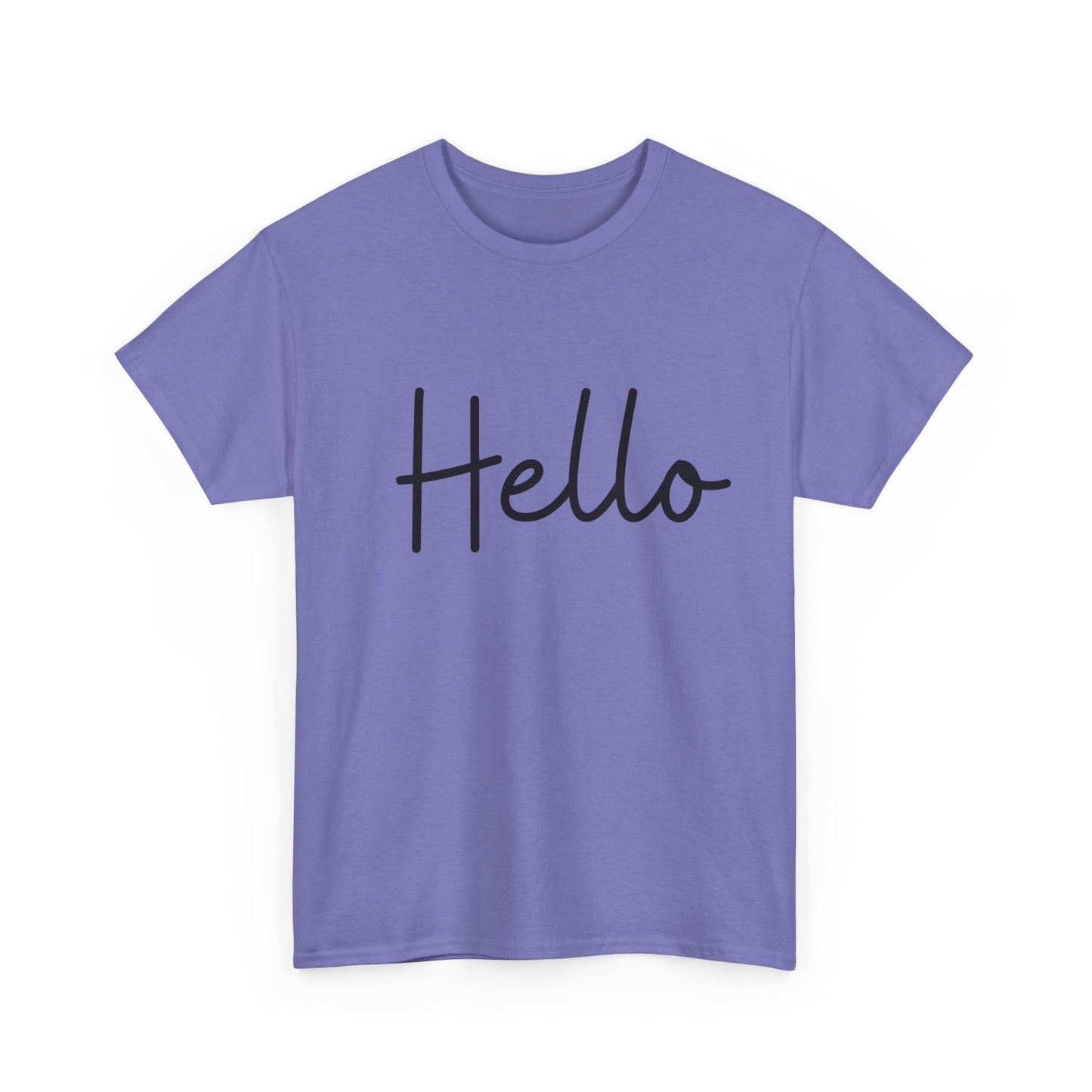 "Hello" (English Greeting) Unisex Heavy Cotton Tee