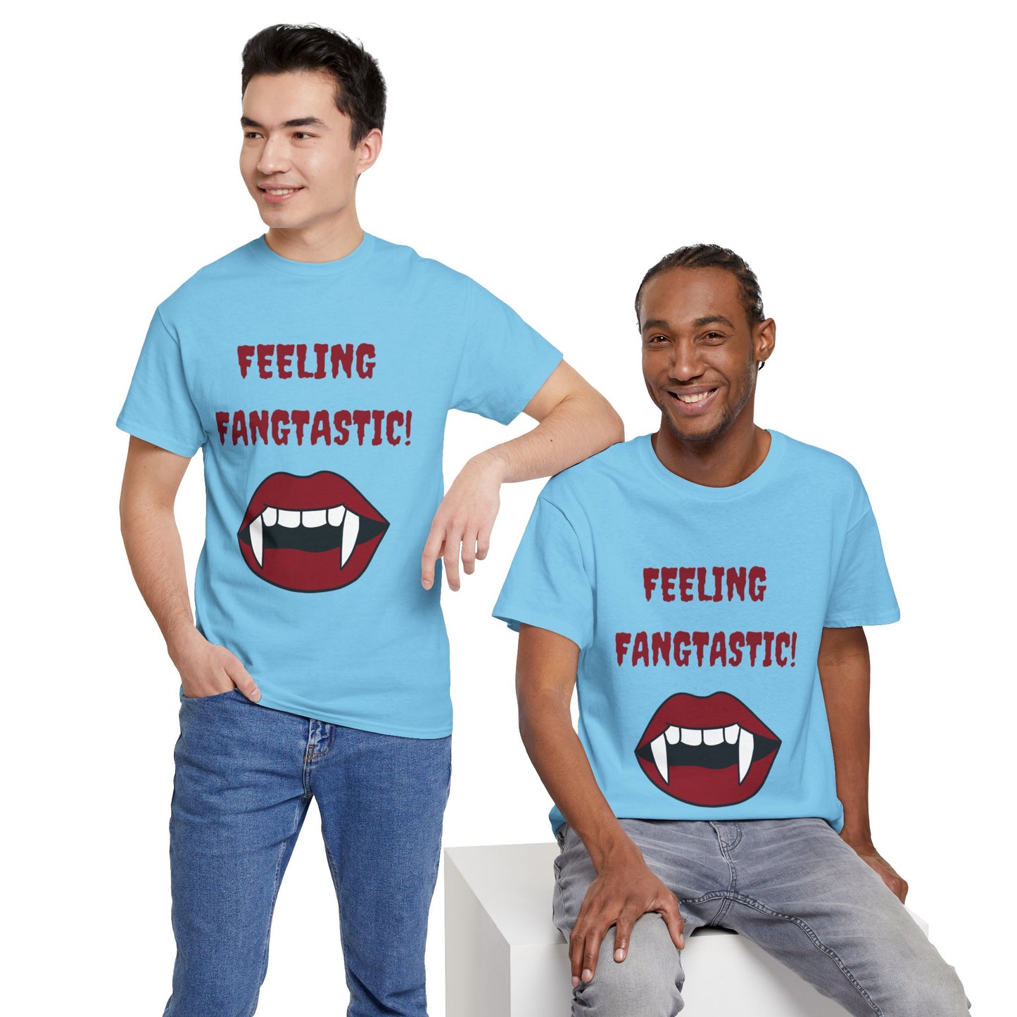 Unisex Heavy Cotton Tee - Feeling Fangtastic