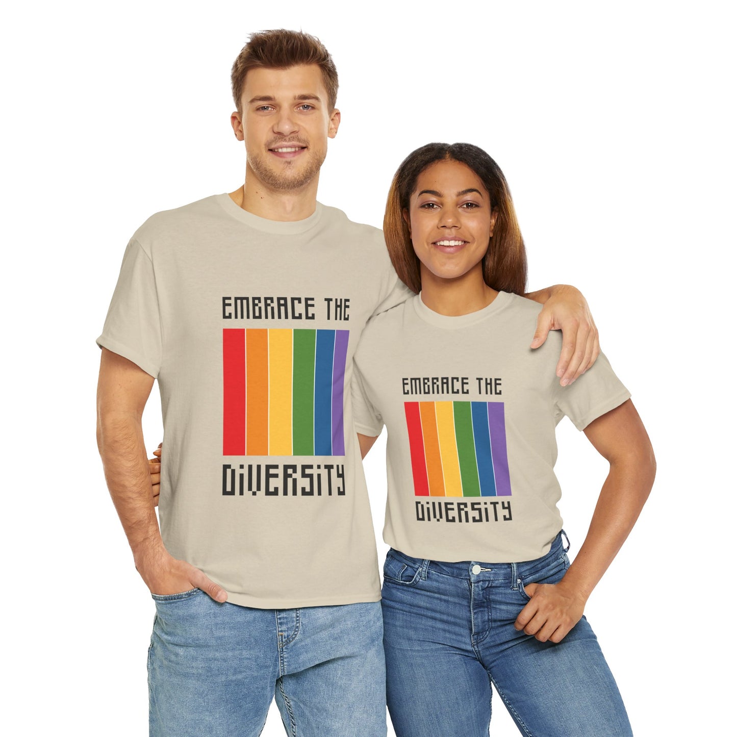 Unisex Heavy Cotton Tee - Embrace The Diversity