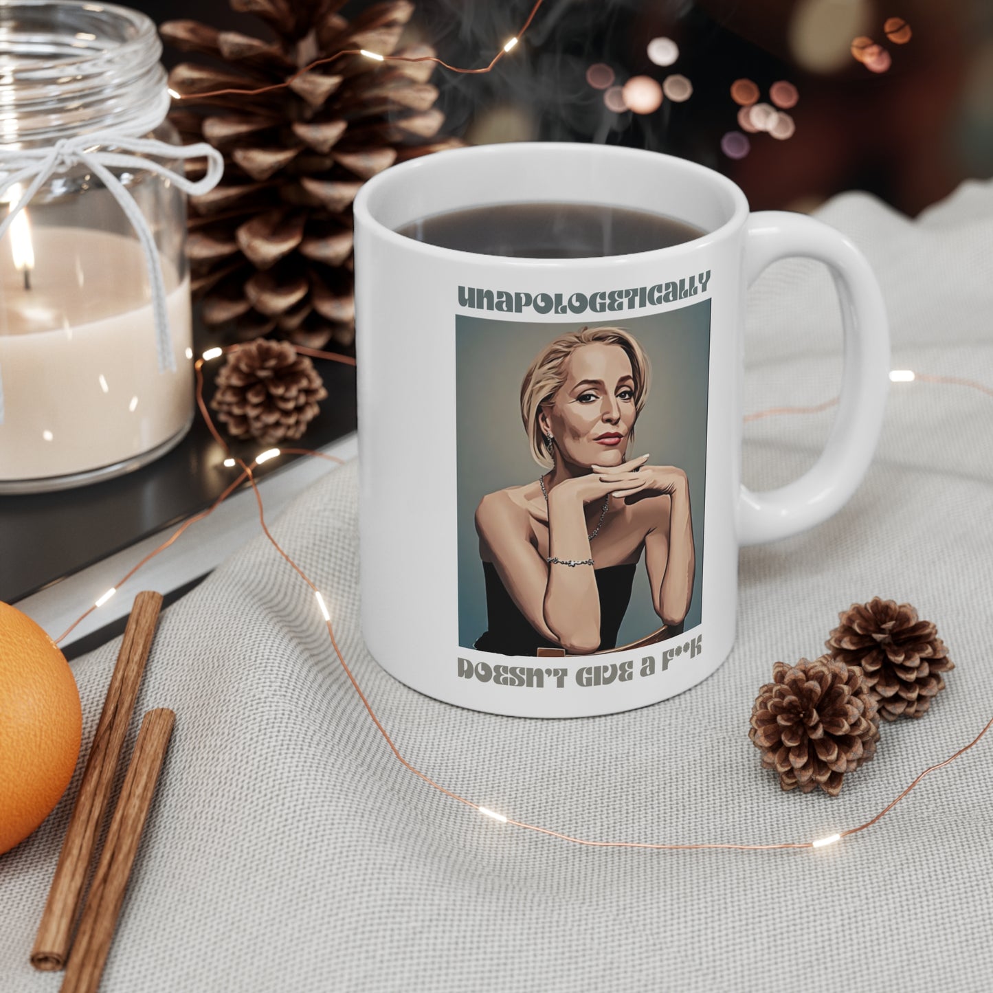 Unapologetically Doesn't Give a F**k -  Cartoon Style Design Mug