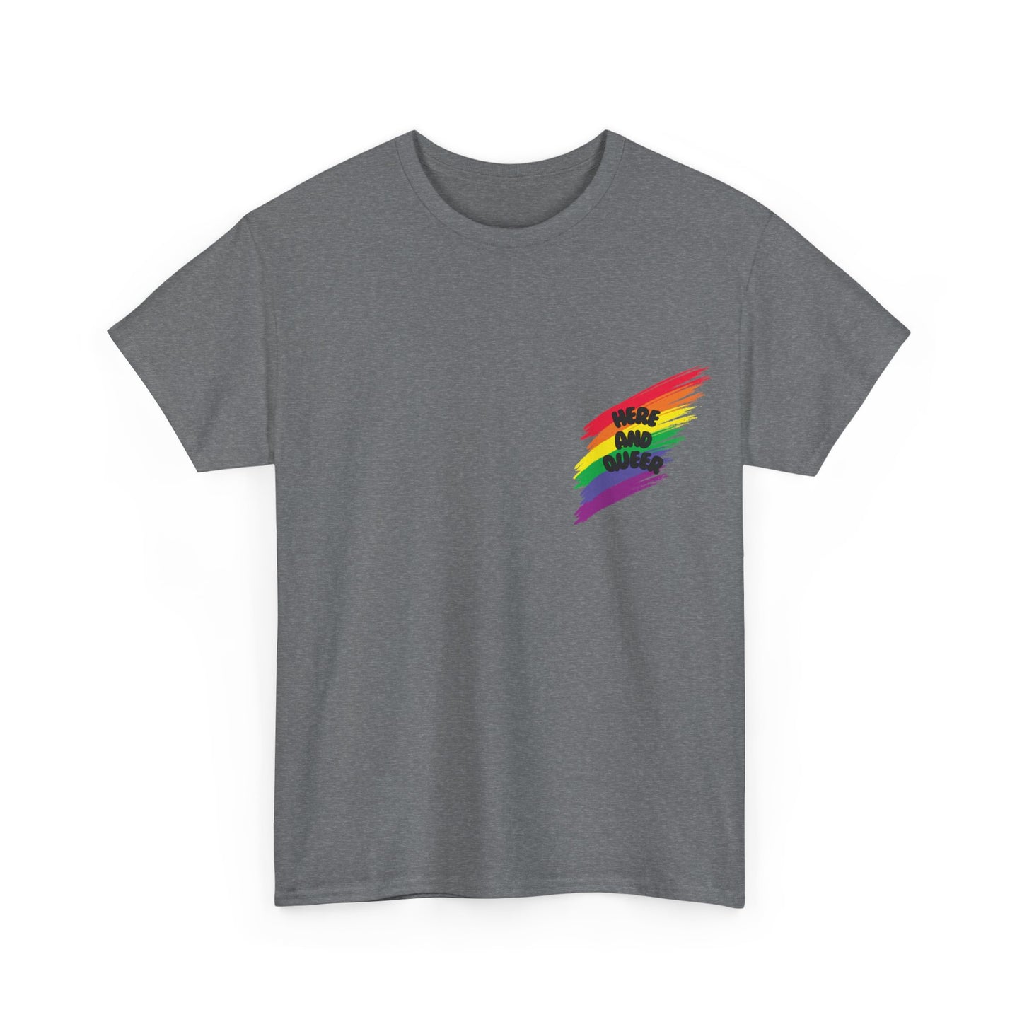 Unisex Heavy Cotton Tee - Here And Queer Mini