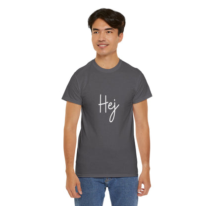 "Hej" & "Farvel" (Danish Greetings) Unisex Heavy Cotton Tee