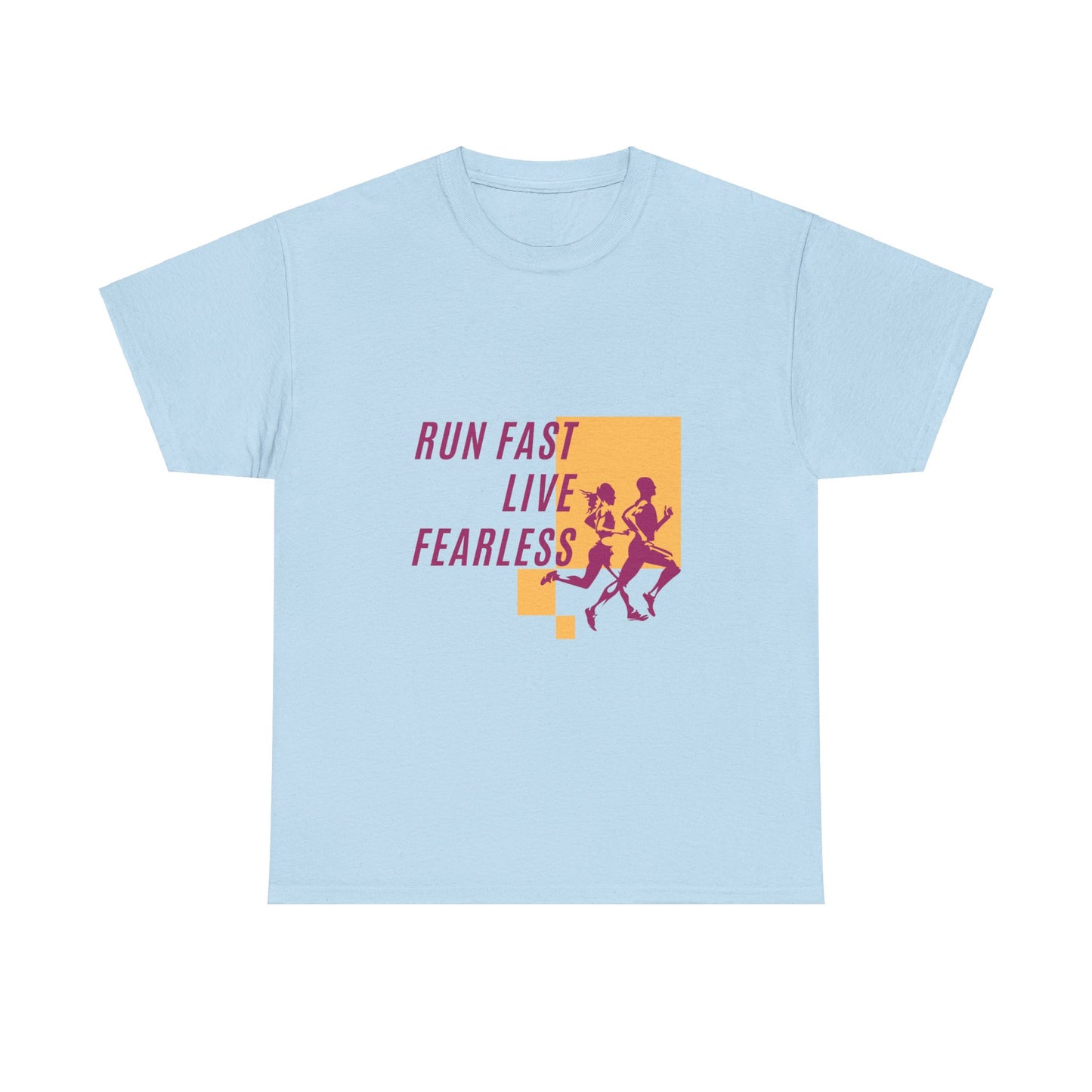 Unisex Heavy Cotton Tee - Run Fast, Live Fearless