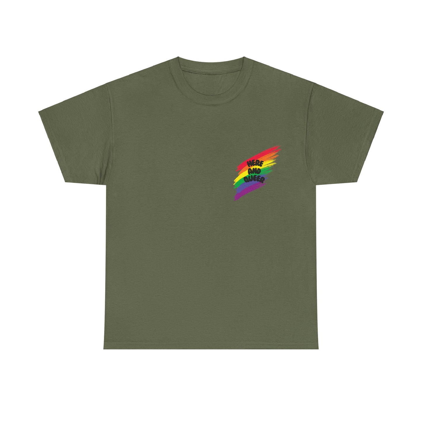 Unisex Heavy Cotton Tee - Here And Queer Mini