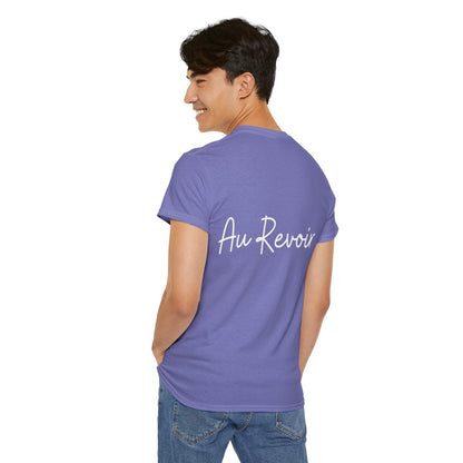 "Bonjour" & "Au Revoir" (French Greetings) Unisex Heavy Cotton Tee